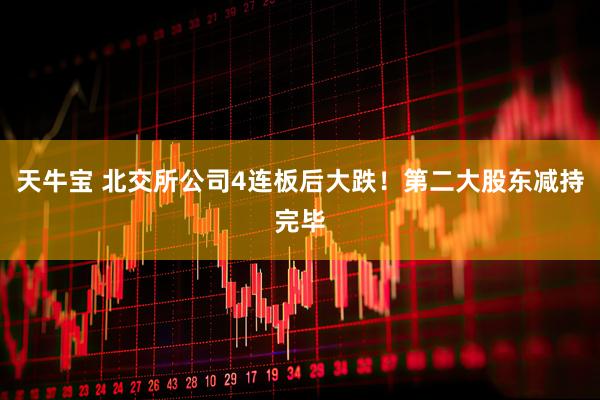 天牛宝 北交所公司4连板后大跌！第二大股东减持完毕